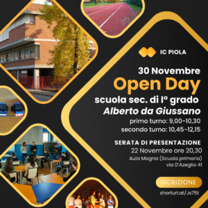 Locandina Open Day - Scuola secondaria di primo grado "A. da Giussano"