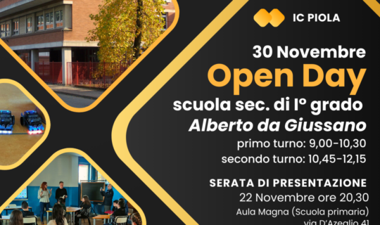 Locandina Open Day - Scuola secondaria di primo grado "A. da Giussano"